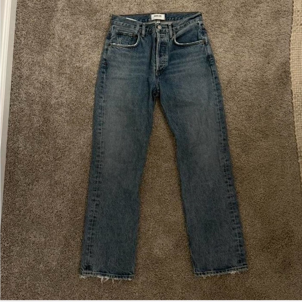 Agolde Ripley Women's Straight-Leg Jeans in Dark Washed Blue